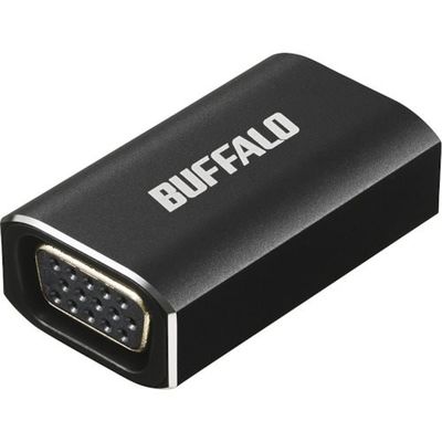 バッファロー BAFFALO HDMI to VGA変換アダプター ブラック BHDVGADBK 1個 452-9104（直送品）