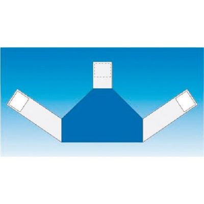 つくし工房 つくし 資格者表示ゼッケン背面用 ブルー無地 TY-202HM 1着 184-3283（直送品）