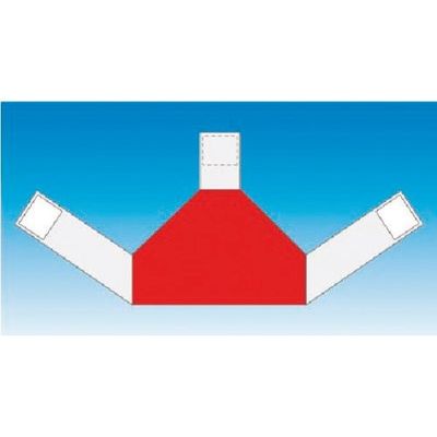 つくし工房 つくし 資格者表示ゼッケン背面用 レッド無地 TY-202FM 1着 184-6504（直送品）