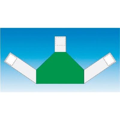 つくし工房 つくし 資格者表示ゼッケン背面用 グリーン無地 TY-202GM 1着 184-4904（直送品）