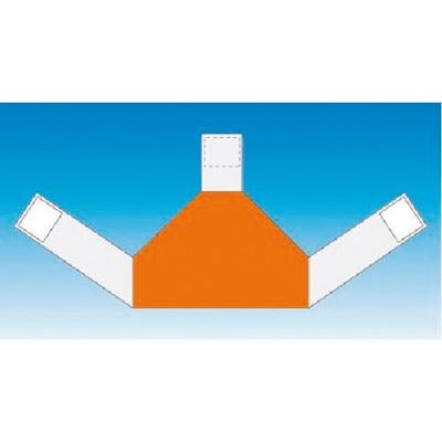 つくし工房 つくし 資格者表示ゼッケン背面用 蛍光オレンジ無地 TY-202CM 1着 185-2860（直送品）