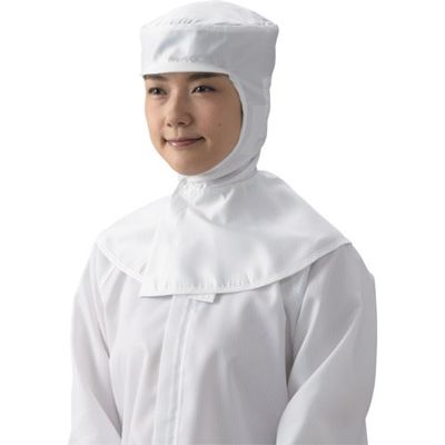 ガードナー ADCLEAN フード ツバ・後調整ベルト付 ホワイト LL 421-4047111 1枚 120-6765（直送品）