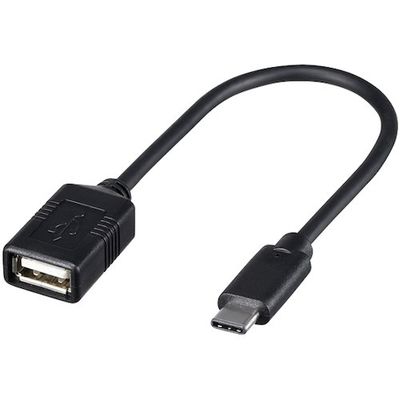 バッファロー BAFFALO USB2.0変換ケーブル(Aメス to C) 0.15m ブラック BSUAMC2015BK 1個（直送品）