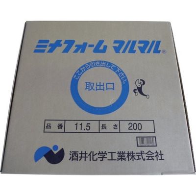 酒井化学工業 ミナ 弾性シーラントバックアップ材 ミナフォームマルマル #11.5 11.5mmφ×200m MM-115 1巻（直送品）