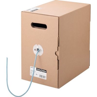 バッファロー Cat5e LANケーブル 300m 単線 ライトブルー BL5E3000LB 1個 429-8275（直送品）