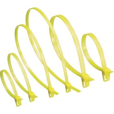 インシュロックタイ アウトレバー・リピートタイ屋内用(100本入)黄色 幅4.7×長さ301 ORF300-S-YLW 1袋(100本)（直送品）