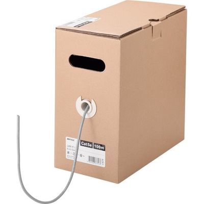 バッファロー Cat5e LANケーブル 100m 単線 ライトグレー BL5E1000LG 1個 429-8197（直送品）