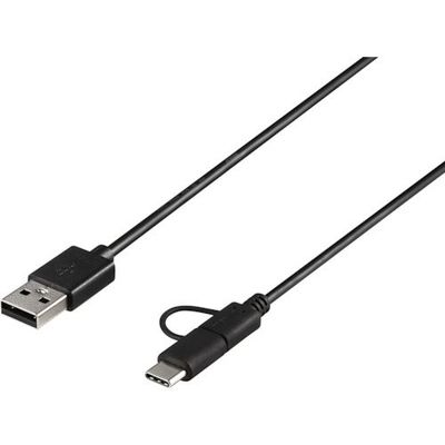 バッファロー USB2.0ケーブル AーmicroB+TypeーC 1.5m ブラック BU2AMBC15BK 1個 453-1199（直送品）