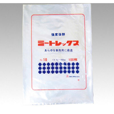福助工業 ポリ袋 ミートレックス No.10 1000枚(100枚×10) 0361021 1ケース(1000枚入(100枚×10袋))（直送品）