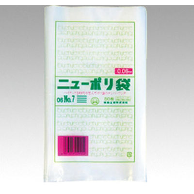 福助工業 ポリ袋 ニューポリ規格袋 0.06 No.7 4000枚(50枚×80) 143958 1ケース(4000枚入(50枚×80袋))（直送品）