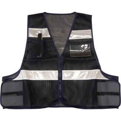 ミズケイ 防犯パトロールベスト(ブラック) 5918501 1枚 351-7450（直送品）