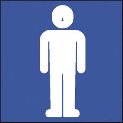つくし工房 つくし 案内標識ステッカー(男性ピクト) DR-240 1枚 185-2691（直送品）
