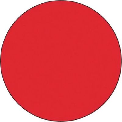 つくし工房 つくし ステッカー 丸型無地 赤 850-A 1枚 185-2640（直送品）