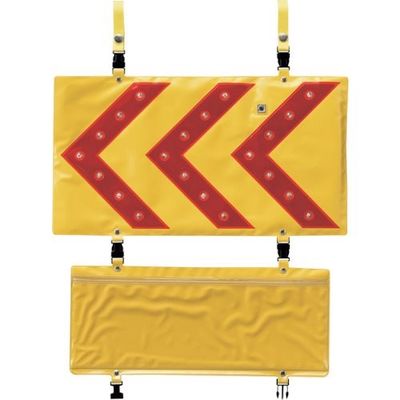 緑十字 LED矢印誘導パネル 矢印パネル:240×450mm 透明スリーブ:175×390mm マグネット脱着式 131020（直送品）