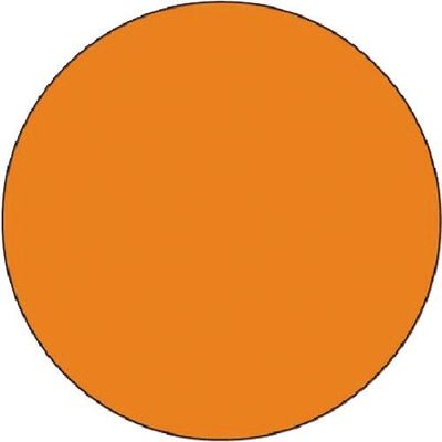 つくし工房 つくし ステッカー 丸形無地 オレンジ 850-F 1枚 184-0066（直送品）