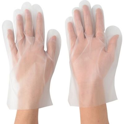 川西 ポリエチレン手袋外エンボスエコノミー クリア箱 100枚入り SSサイズ 2019C-SS 1セット(6000枚:100枚×60箱)（直送品）