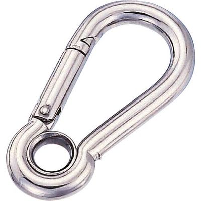 水本機械製作所 水本 ステンレス スナップフックA型(リング付) 線径8mm長さ80mm A-092 1個 113-4562（直送品）