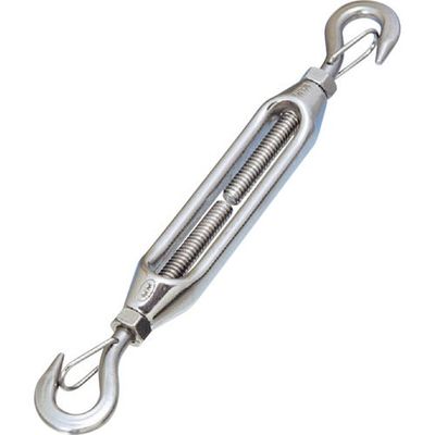 水本機械製作所 水本 枠式ターンバックル(フック&フック)外れ止め付 SUS316 捻子径2分 TB-6HK 316 1個 336-6417（直送品）