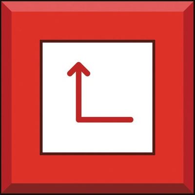 ユニット 埋設表示杭ユニパイル 矢印 赤 左上矢印 481-49 1本 164-4512（直送品）