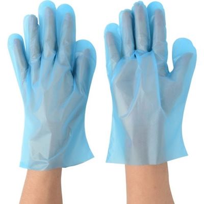 川西工業 川西 ポリエチレン手袋外エンボス ブルー袋 100枚入り Sサイズ 2015BL-S 1セット(6000枚:100枚×60袋)（直送品）
