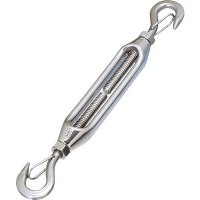 水本機械製作所 水本 ステンレス 枠式ターンバックル外れ止め付(フック&フック) SUS316 捻子径2分 B-2298 1袋(1個)（直送品）