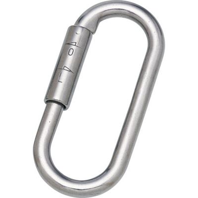 水本機械製作所 水本 チェーン用パーツ クイックロックキャッチ (カラビナタイプ) 使用荷重0.16kN QLC-6K 1個（直送品）