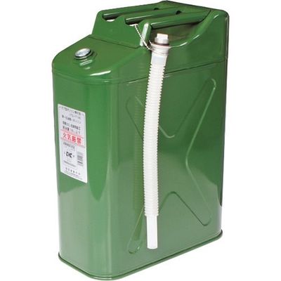 日本緑十字社 緑十字 防災用品 ガソリン携行缶 縦型 380389 1台 167-1739（直送品）