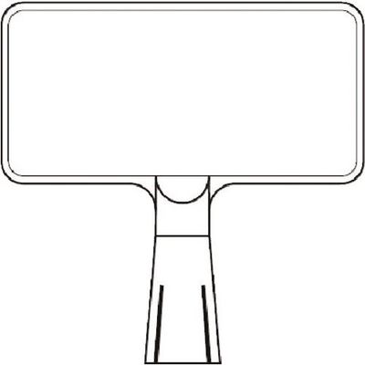 つくし工房 つくし コーンサインスタンド ヨコ型片面 ー無地ー 白 CS-49 1台 184-4727（直送品）