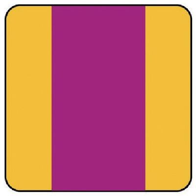 ユニット 配管識別ステッカー 放射能表示(大) 80×80 10枚組 AS.21L 1組(10枚) 745-7014（直送品）