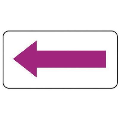 ユニット 配管ステッカー 方向表示・赤紫(中) 60×120 10枚組 AS.22.10M 1組(10枚) 745-7065（直送品）