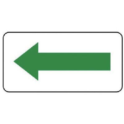 ユニット 配管ステッカー 方向表示・緑(大) 80×150 10枚組 AS.22.12L 1組(10枚) 745-7138（直送品）