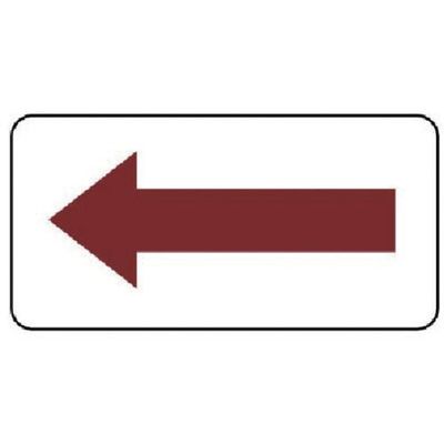 ユニット 配管ステッカー 方向表示・暗い赤(大) 80×150 10枚組 AS.22.3L 1組(10枚) 745-7219（直送品）