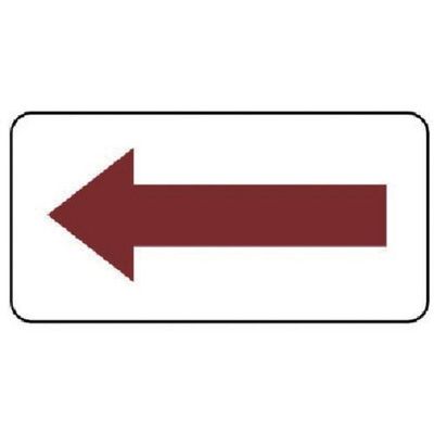 ユニット 配管ステッカー 方向表示・暗い赤(中) 60×120 10枚組 AS.22.3M 1組(10枚) 745-7227（直送品）