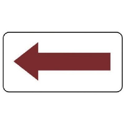 ユニット 配管ステッカー 方向表示・暗い赤(小) 40×80 10枚組 AS.22.3S 1組(10枚) 745-7235（直送品）