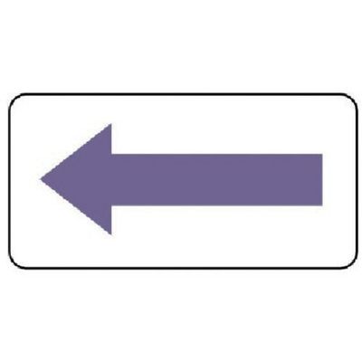 ユニット 配管ステッカー 方向表示・灰紫(大) 80×150 10枚組 AS.22.5L 1組(10枚) 745-7294（直送品）