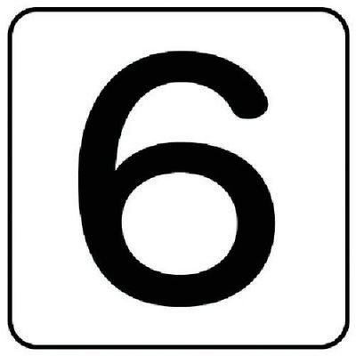 ユニット 配管ステッカー 数字6(大) アルミ 80×80 10枚組 AS.24.6L 1組(10枚) 745-8339（直送品）