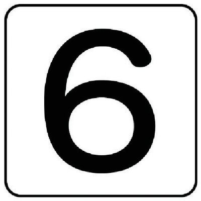 ユニット 配管ステッカー 数字6(小) アルミ 40×40 10枚組 AS.24.6S 1組(10枚) 745-8355（直送品）