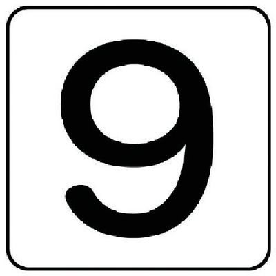 ユニット 配管ステッカー 数字9(大) アルミ 80×80 10枚組 AS.24.9L 1組(10枚) 745-8452（直送品）