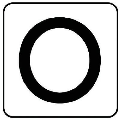 ユニット 配管ステッカー O(中) アルミ 60×60 10枚組 AS.25.15M 1組(10枚) 745-8703（直送品）