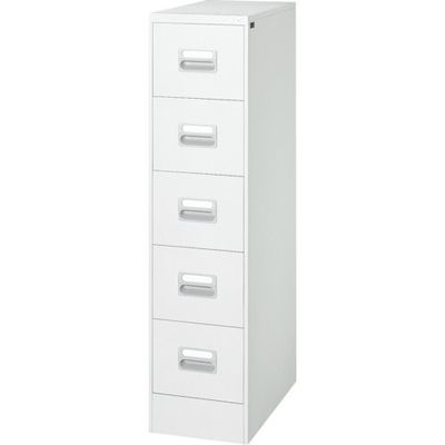 ダイシン工業 DAISHIN ファイリングキャビネットB5タイプ5段 ホワイト色 B5-5W 1台 362-3126（直送品）