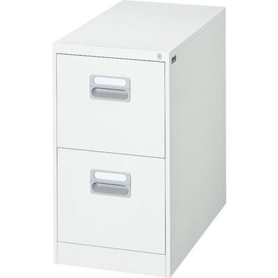 ダイシン工業 DAISHIN ファイリングキャビネットA4タイプ2段 ホワイト色 A4-2.77W 1台 362-1628（直送品）