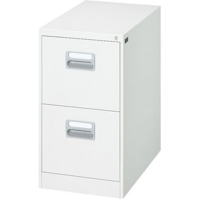 ダイシン工業 DAISHIN ファイリングキャビネットA4タイプ2段 ホワイト色 A4-2.76W 1台 362-1631（直送品）