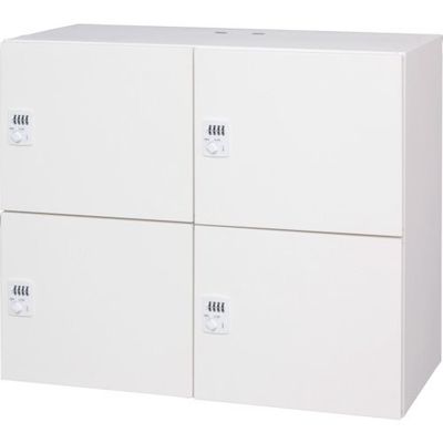ダイシン工業 DAISHIN パーソナルロッカー4人用 ホワイト色 シリンダー錠タイプ 投入孔無し L945-07PLS-W 1台（直送品）
