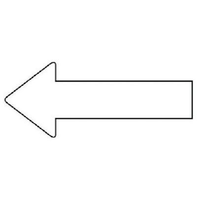 ユニット 配管ステッカー 方向表示 白(大) 50×130 10枚組 AS.23.13L 1組(10枚) 745-7651（直送品）