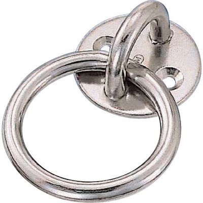 水本機械製作所 水本 ラウンドアイ丸カン 径40mm 内径40mm A-055 1個 318-2379（直送品）