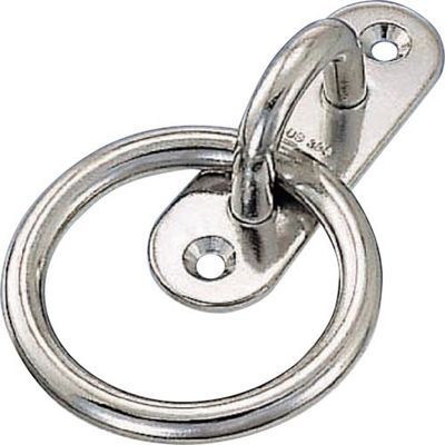 水本機械製作所 水本 パッドアイ丸カン 丸カン内径25mm 9mm×27mm A-525 1個 318-0770（直送品）