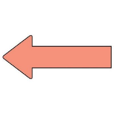 ユニット 配管ステッカー 方向表示 うすい黄赤(極小) 20×50 10枚組 AS.23.7SS 1組(10枚) 745-7928（直送品）