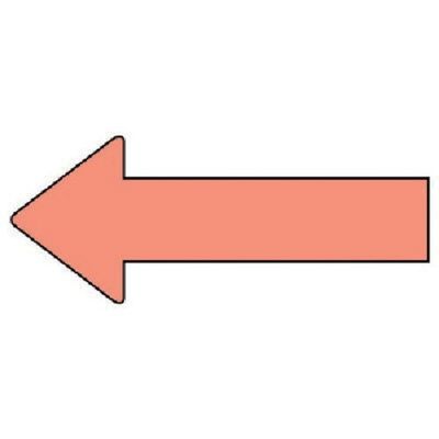 ユニット 配管ステッカー 方向表示 うすい黄赤(中) 40×100 10枚組 AS.23.7M 1組(10枚) 745-7901（直送品）