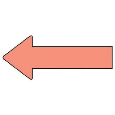 ユニット 配管ステッカー 方向表示 うすい黄赤(小) 30×70 10枚組 AS.23.7S 1組(10枚) 745-7910（直送品）