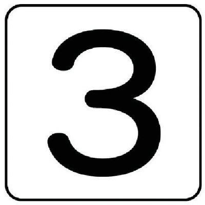 ユニット 配管ステッカー 数字3(大) アルミ 80×80 10枚組 AS.24.3L 1組(10枚) 745-8215（直送品）